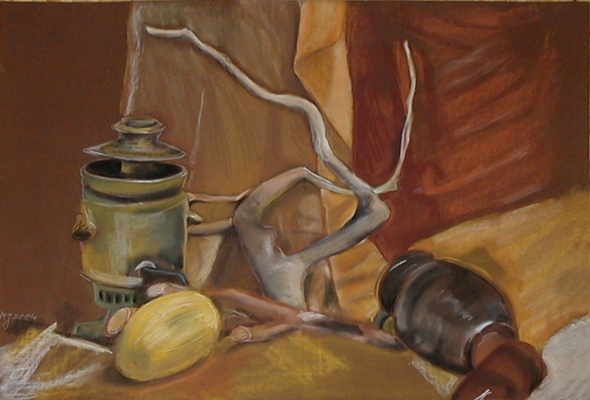Martwa natura z samowarem